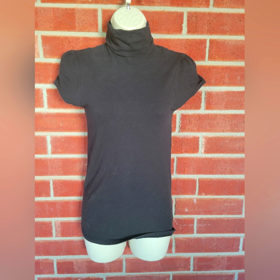 500 Vanity Brand Ladies Short Sleeve Turtleneck Top